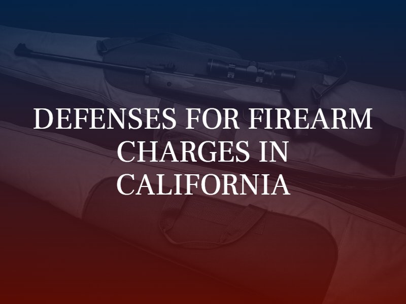 rifle laying on a table, "defenses for firearm changes in California" written on top