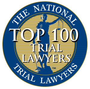 the national top 100 trial lawyers badge